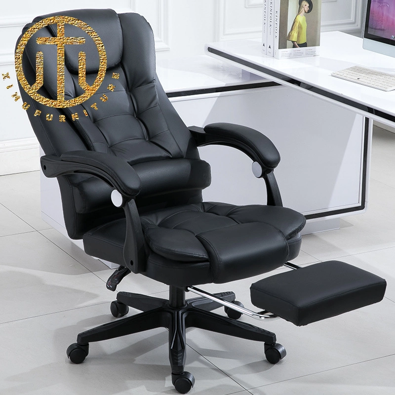 Computer Chair Home Massage Liftable Swivel Gaming Chair Boss Office Chair with Footrest