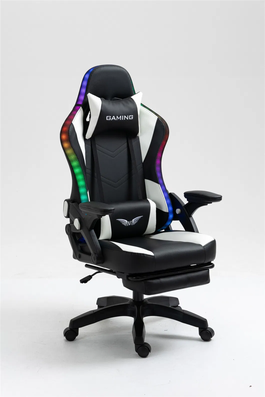 New Patent RGB LED Gaming Chair with Patent Recliner Armrest