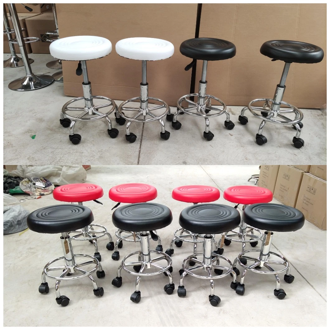 Wholesale Only Round PU Seat Office Lifting Armless Cute Hair Salon Chair