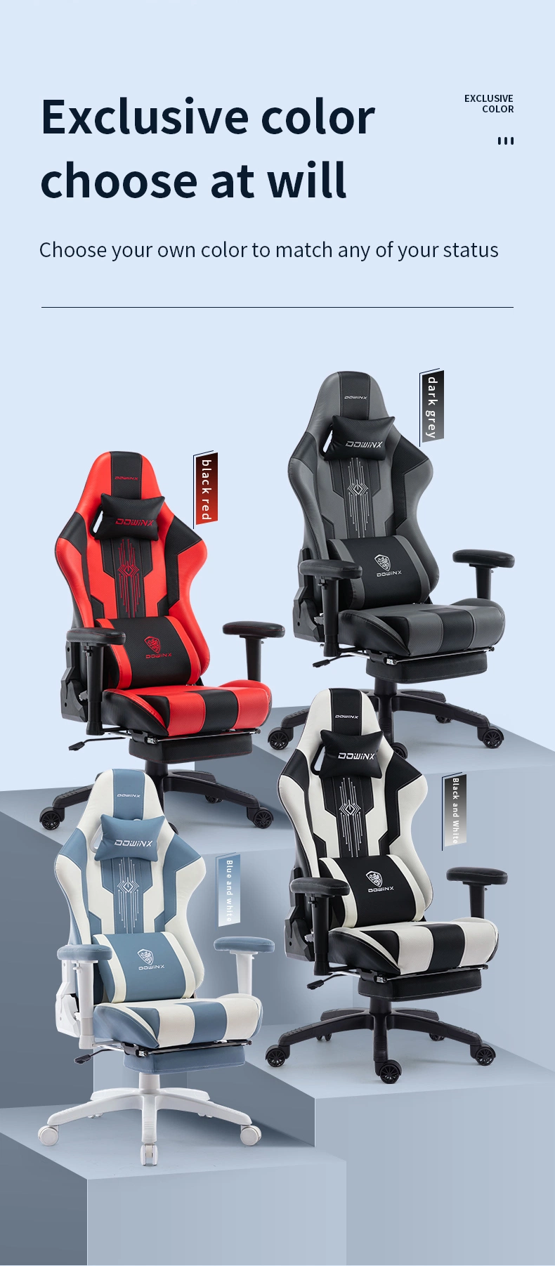 High Qualitypc Computer Large Seat Gamer Chair Noble Gaming Swivel Racing Chair