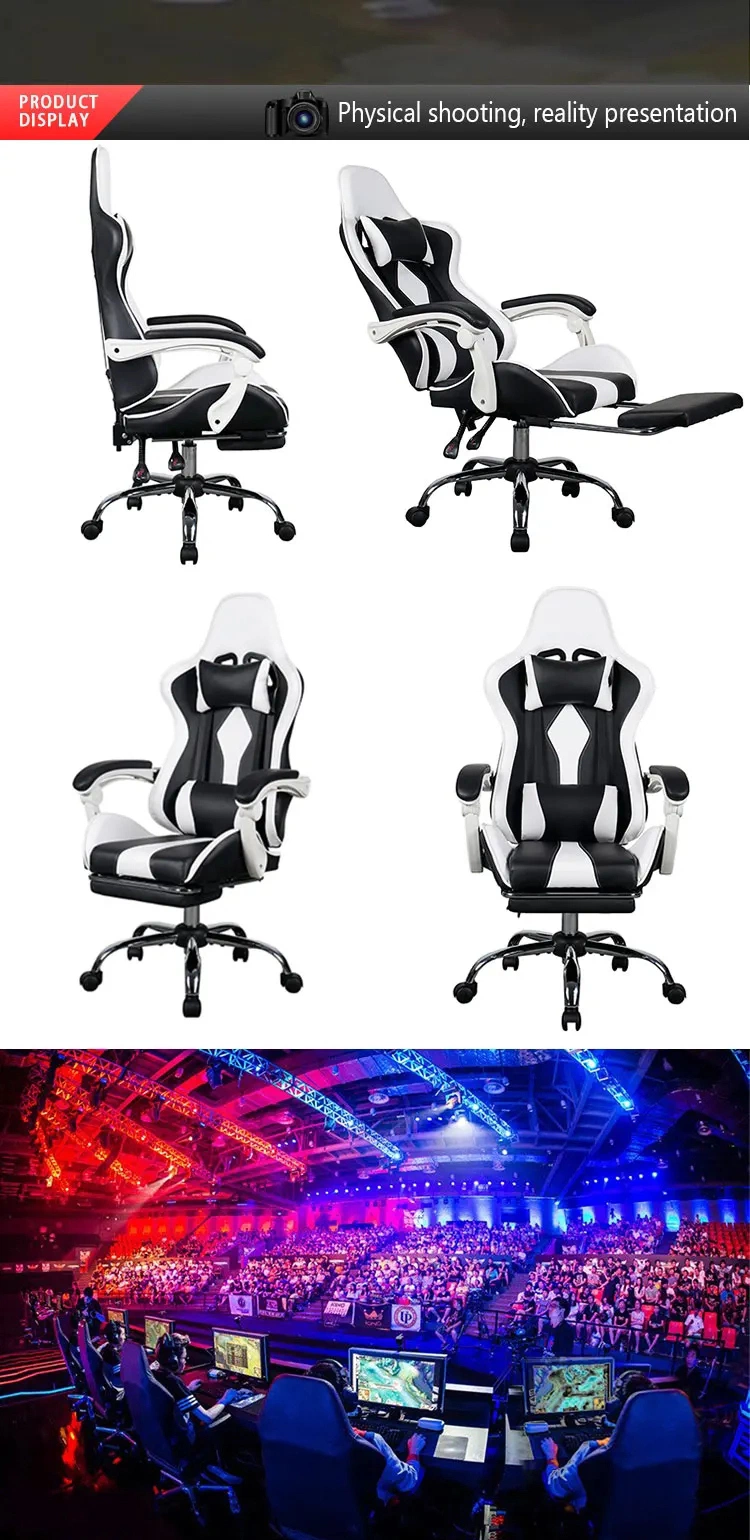 Executive Gaming Chair High Back PU Leather Adjustable Swivel Gaming Chair with Armrest