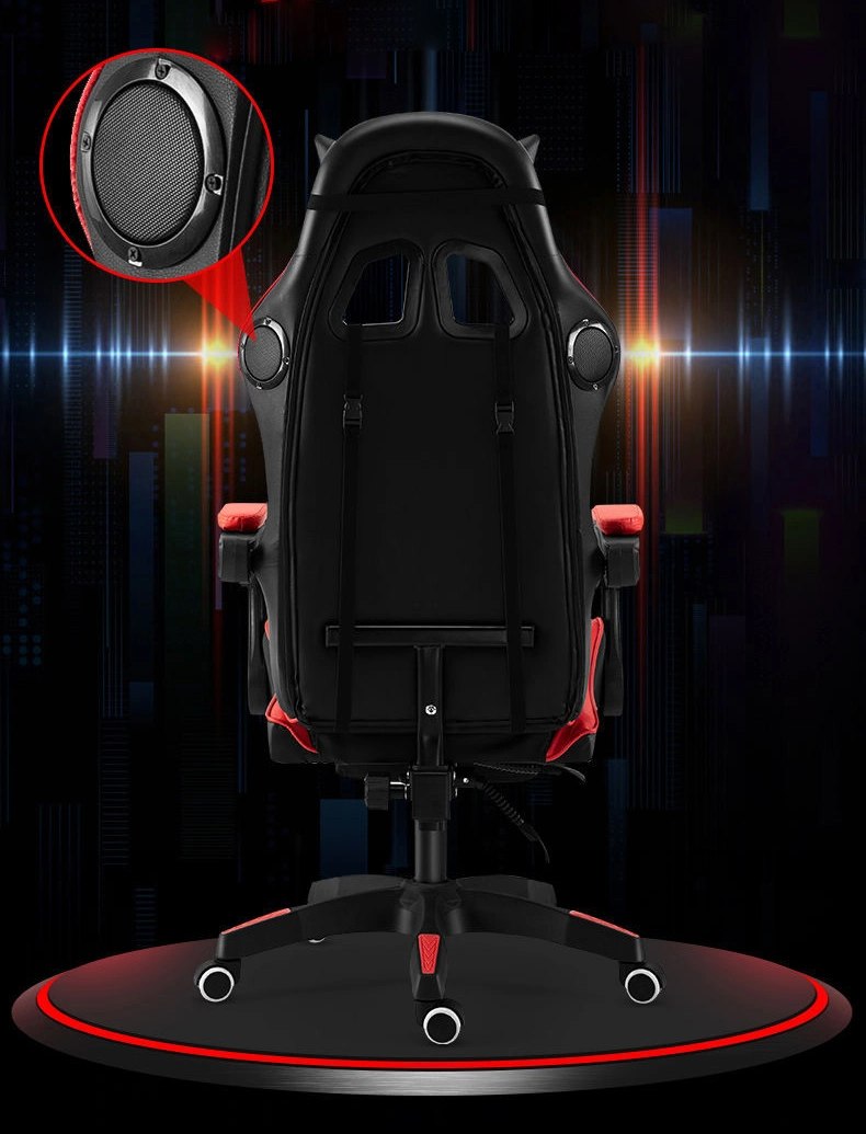 Cheap DDP PU Leather Computer PC Game Chair Silla Gamer LED RGB Racing Massage Gaming Chair with Lights and Speakers