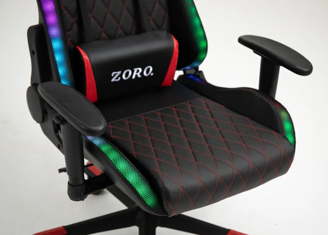 2020 New Design OEM Gamer Lighted Gaming Chair RGB with LED Lights