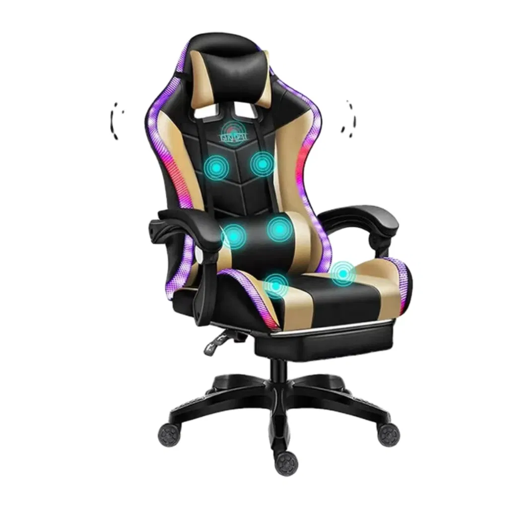 Wholesale Prices RGB Gaming Chair Gaming Massage Chair with Lights and Speakers