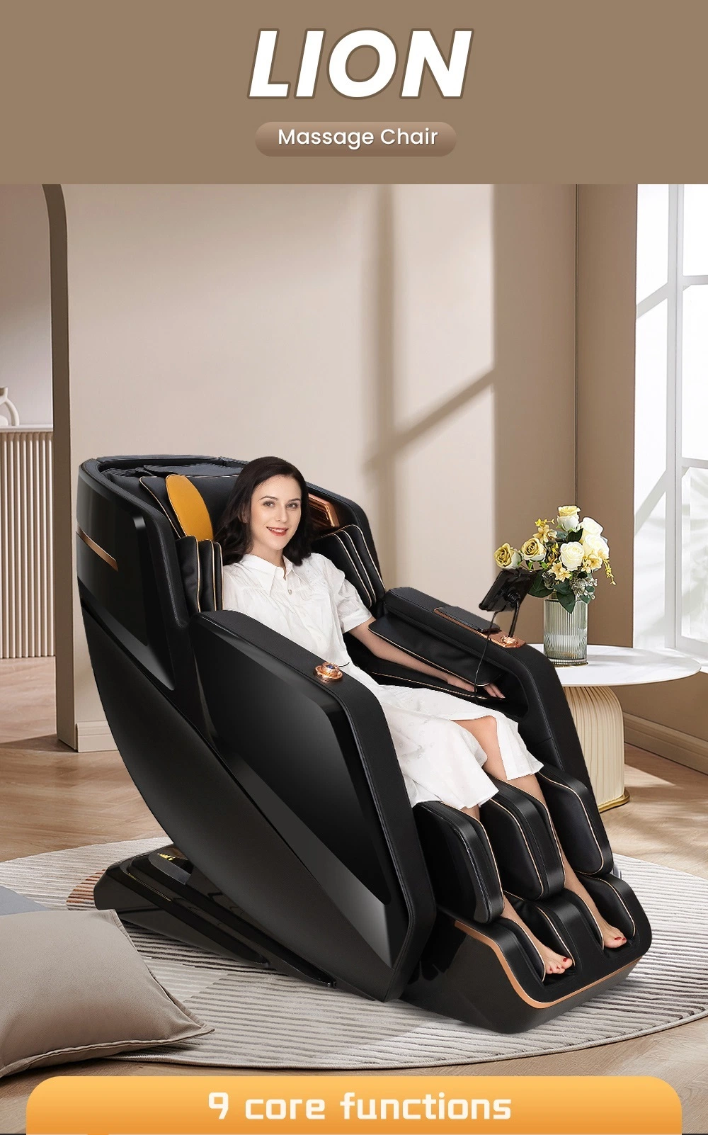 Home Use Japanese Voice Control Full Body Relaxation Massage Chair