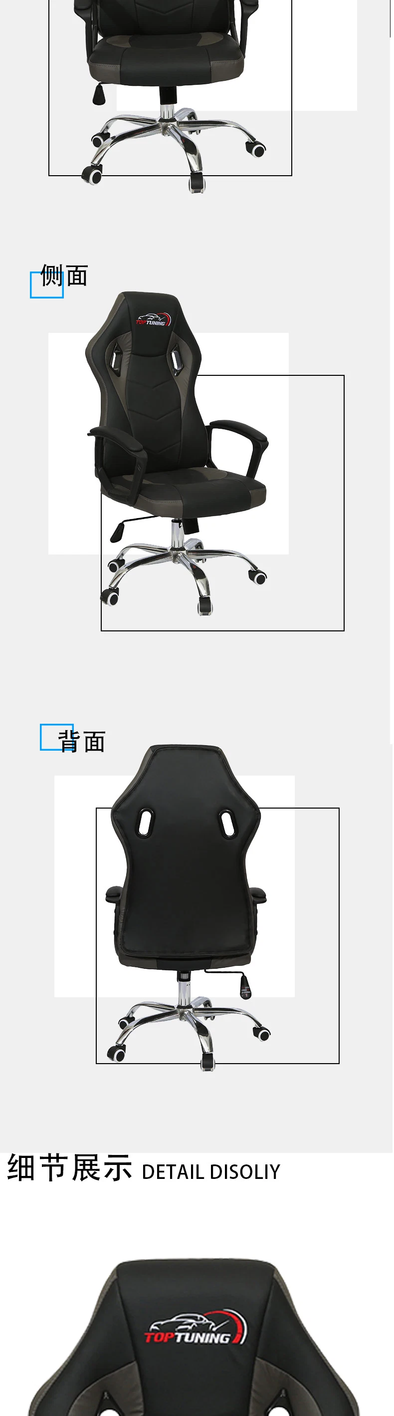 Office Affordable High Back PU Leather 180 Degree Playstation Rocker Computer Racing PC Custom LED Ergonomic Gamer Gaming Chair