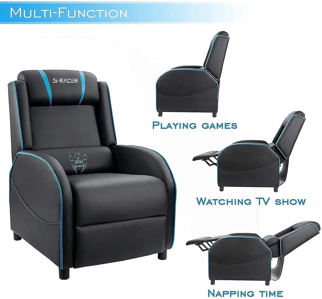 Geeksofa Leather Gaming Chair Push Back Recliner Chair with for Living Room