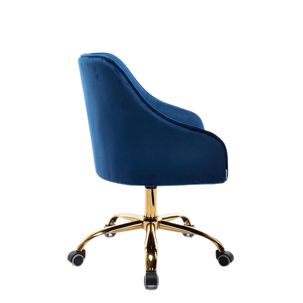 Modern Leisure Office Chair with Blue, Velvet