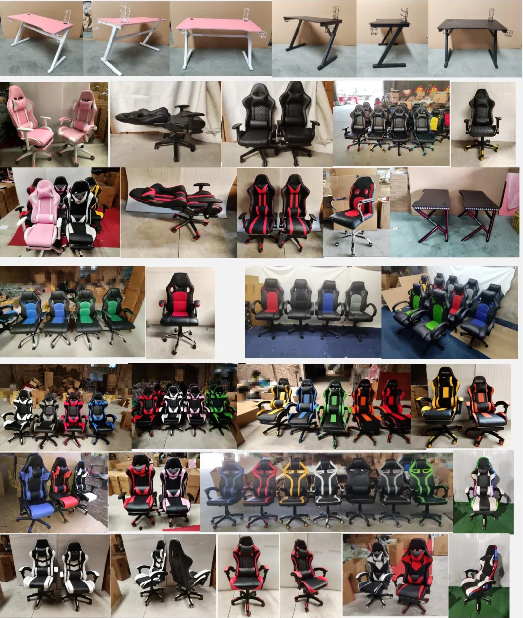 Wholesale Black Red RGB Racing Gamer Silla PU Comfortable Office Gaming Chair with Footrest