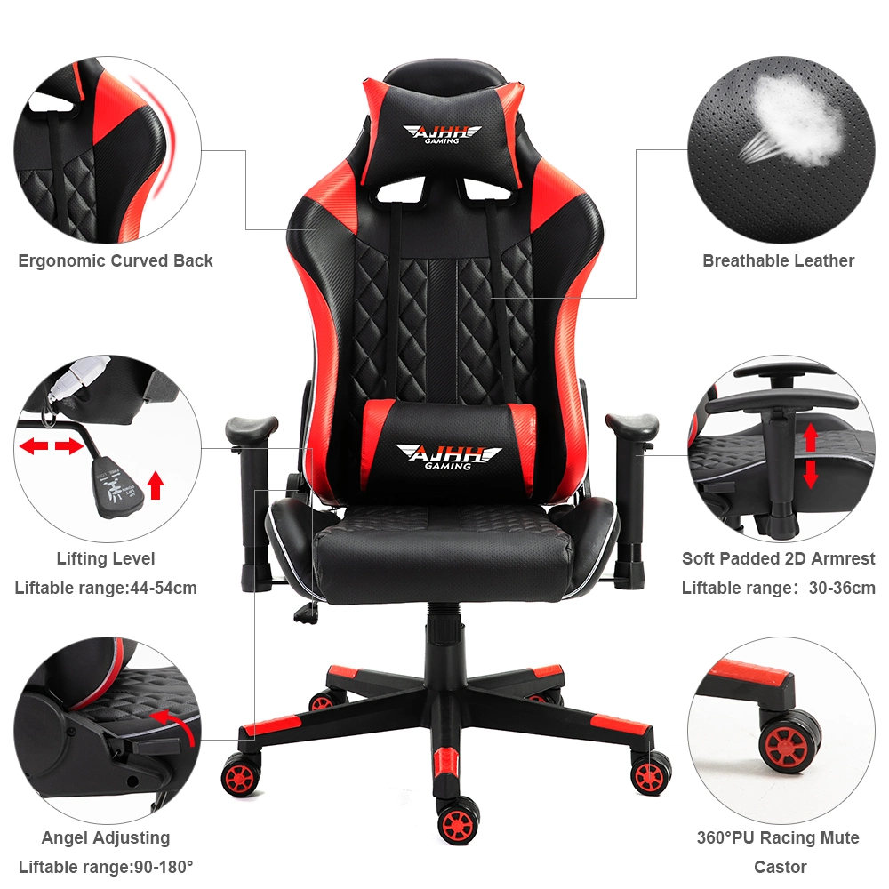 Gaming Chair Pinky Girls&prime; Chair Best Seller Youth Racing Chair with Footrest