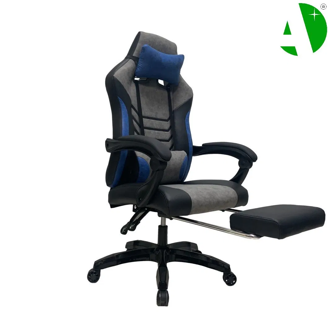 Blue Office High Back Leather Nap Gaming Chair