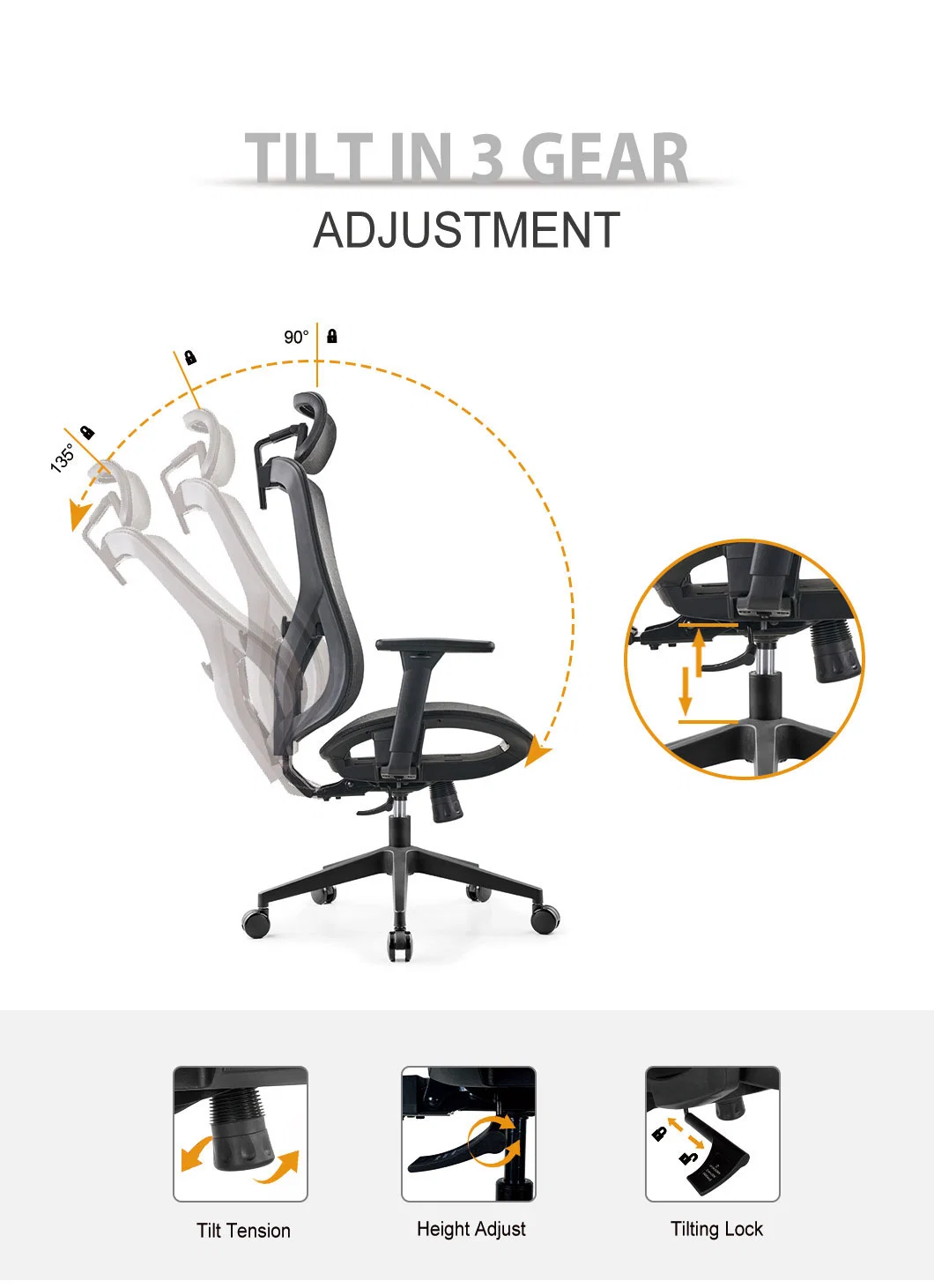 Best Price Computer Gaming Ergonomic High Back Executive Swivel Mesh Office Chair