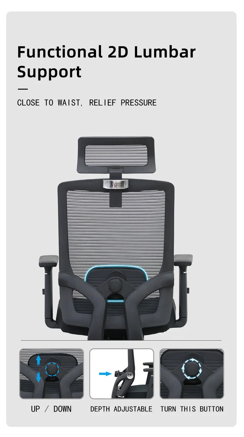 Famous High End Ergo-Human Design Office Chair with Base Support for Staff Work