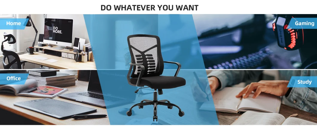 Ergonomic Mesh Chair with Lumbar Support Adjustable Height Swivel Computer Task Chair