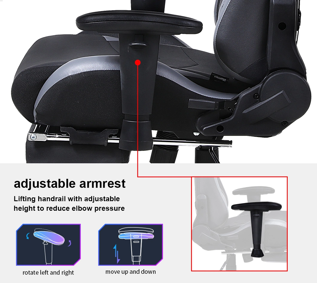 2022 Anji Leisa Luxury High Back Fabric Swivel Ergonomic Silla Gamer Gaming Chairs Racing with Leg Rest