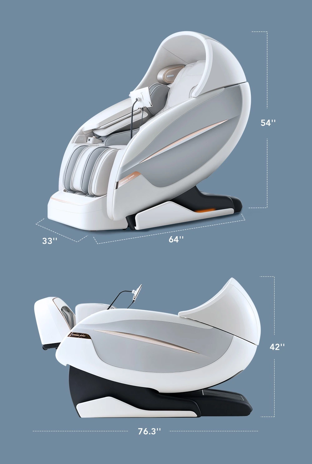 Luxury Decompress Heated Body Foot Massage Gaming Chair