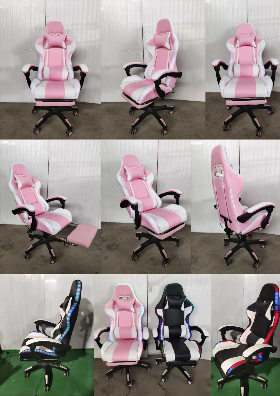Best Price Fashion Modern Gaming Chair with LED Light Swiveling Dropshipping Professional Gaming Chair RGB