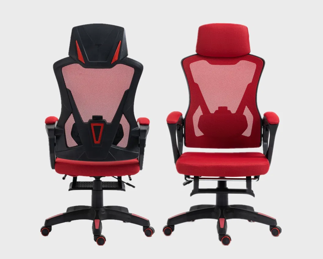 New PP Backrest High Density Mesh Gaming Chair with Footrest Reclining Office Chair