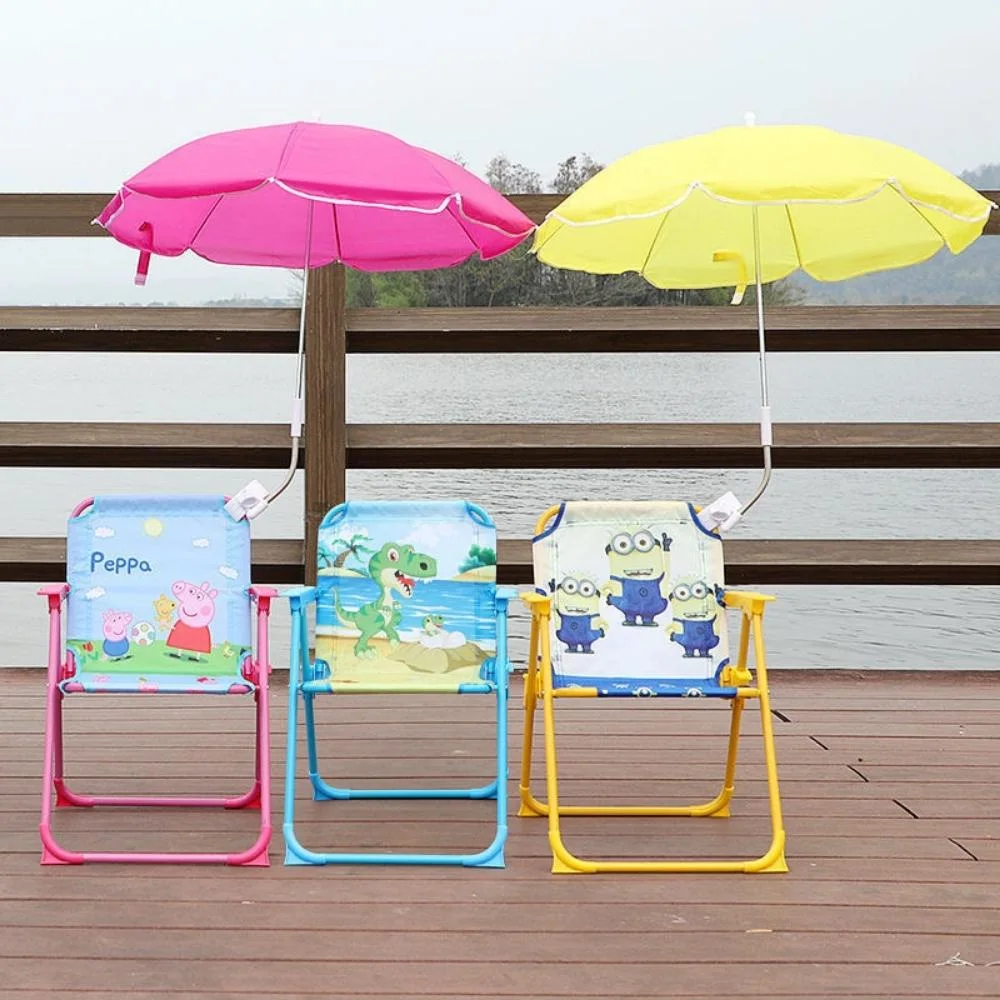 Children Iron Frame and Oxford Fabric Folding Chair with Parasol Ci20788