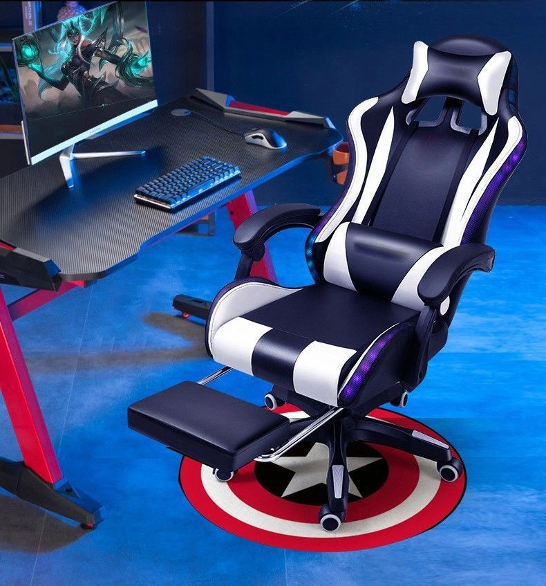 Cheap DDP PU Leather Computer PC Game Chair Silla Gamer LED RGB Racing Massage Gaming Chair with Lights and Speakers