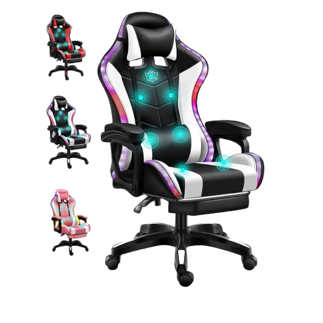 Cheap Gamer Wholesale PU Leather Gaming Chair Black and Red Chair