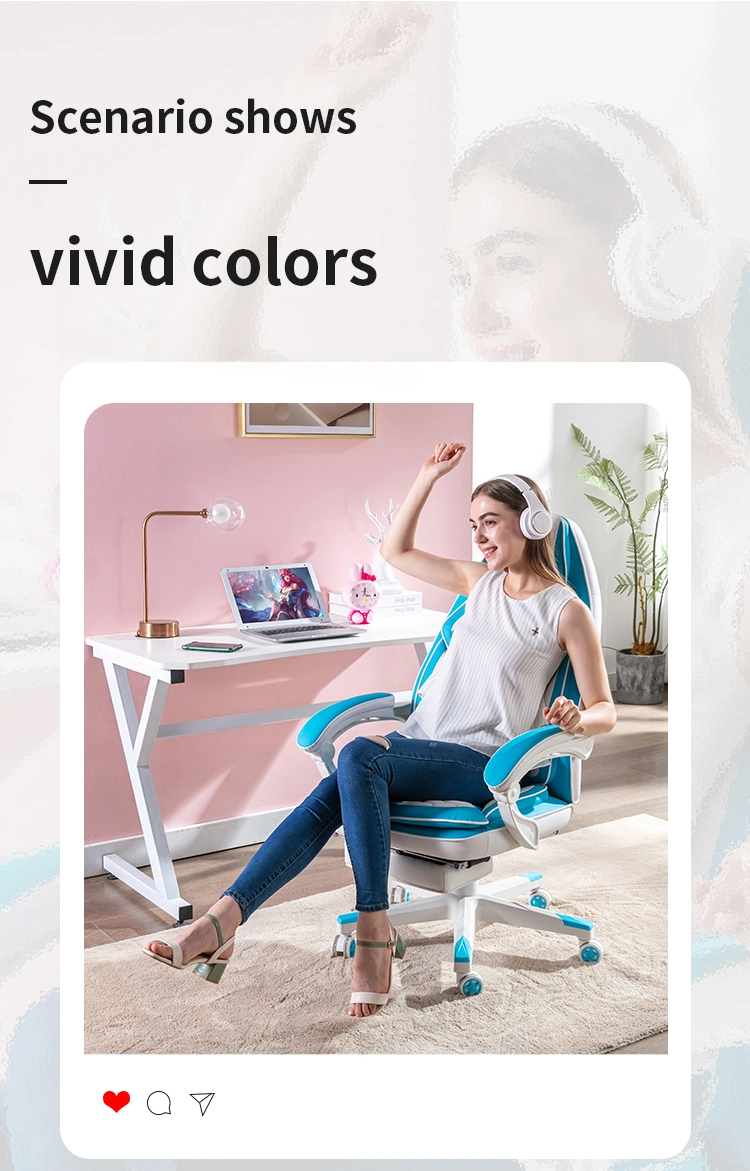 2022 Best Selling Luxury Modern Ergonomic Gaming Office Chair Pink for Girls Popular for Philippine Market