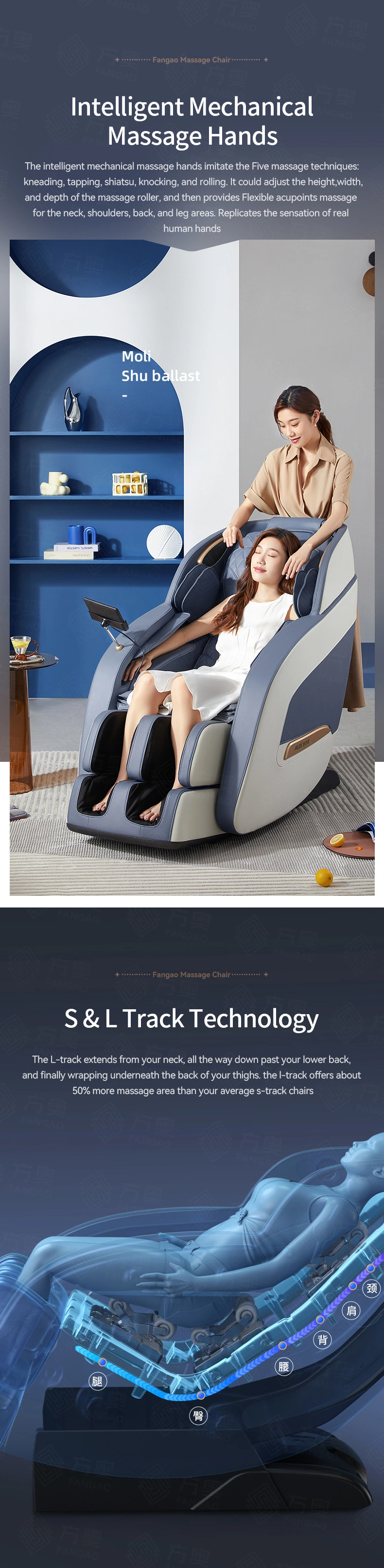 2022 Factory Direct Sillon Masajeador 4D Ai Massage Gaming Chair Full Body Massage Chair for Sale