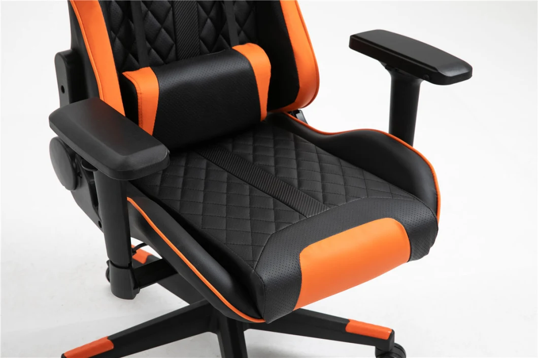 Orange Gaming Chair for Girls China Factory Cheap Price 4D Armrest Office Working Chair Gaming Chair