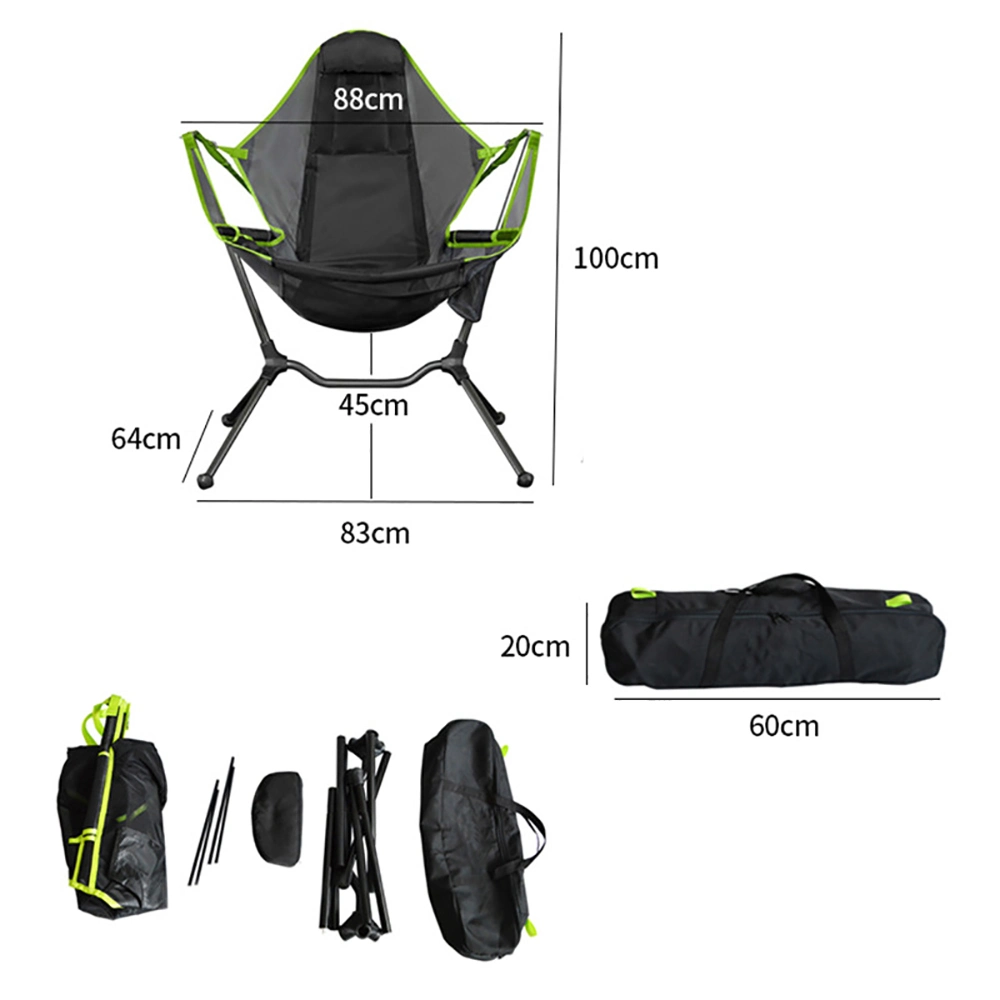 Aluminum Alloy Camping Swing Outdoor Folding Luxury Camp Chair Ci21781