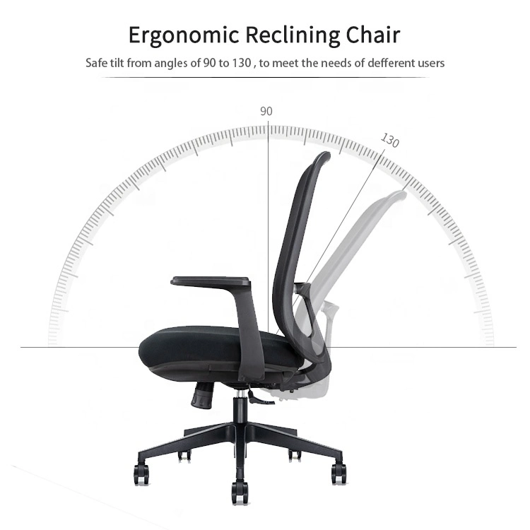 Office Furniture MID Back Lumbar Support Revolving Swivel Lift Black Staff Executive Ergonomic Computer Mesh Leather PU Gaming Lift Visitor Office Chair Factory