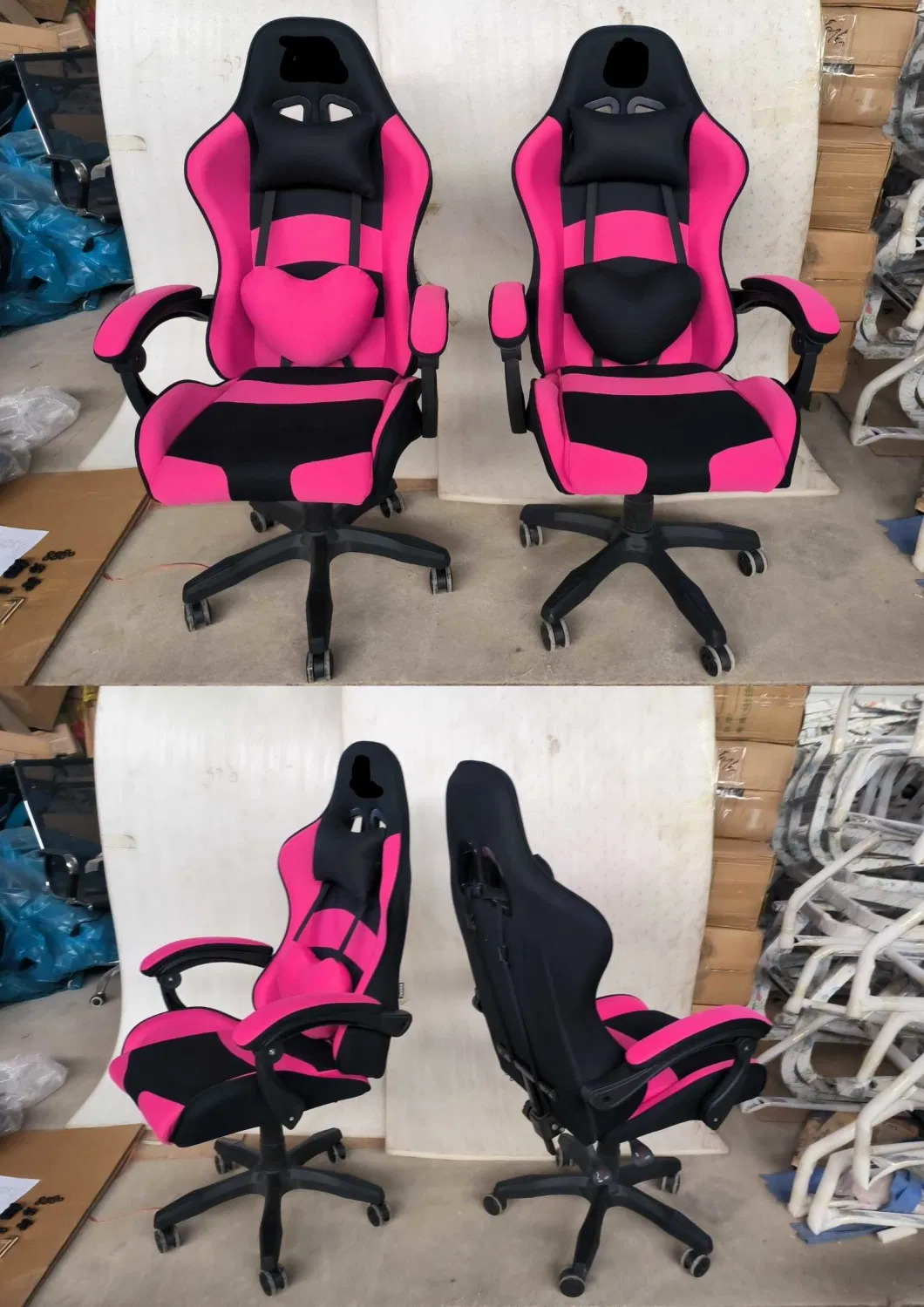 Luxury Pink Chair Gaming Girl Leather Comfortable High Quality Custom Logo Computer Lumbar Support Gaming Chair