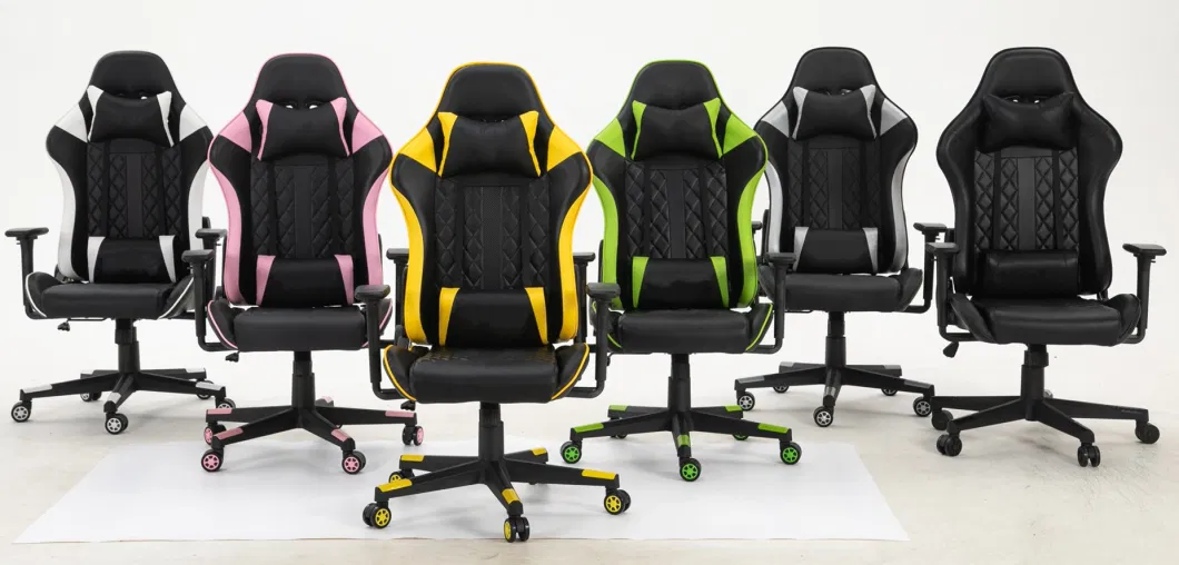 Gaming Chair Pinky Girls&prime; Chair Best Seller Youth Racing Chair with Footrest