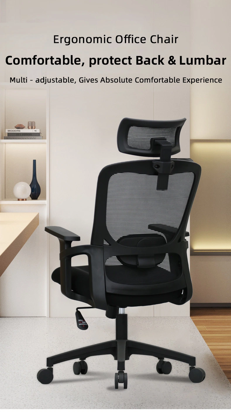 Multi-Function Ergonomic Nylon Plastic Office Chair High Back Adjustable Many Function