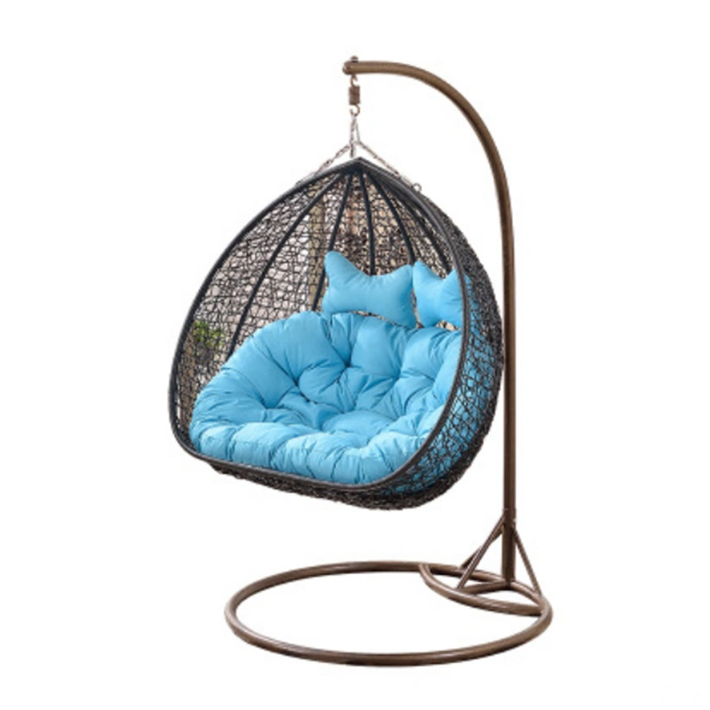 Leisure Outdoor Garden Gaming Rocking Rattan Metal Hanging Swing Chair