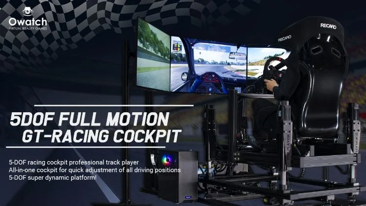 Folding Game Racing Seat Gaming Machine Chair Cockpit Chair Black Cloth Racing Simulator
