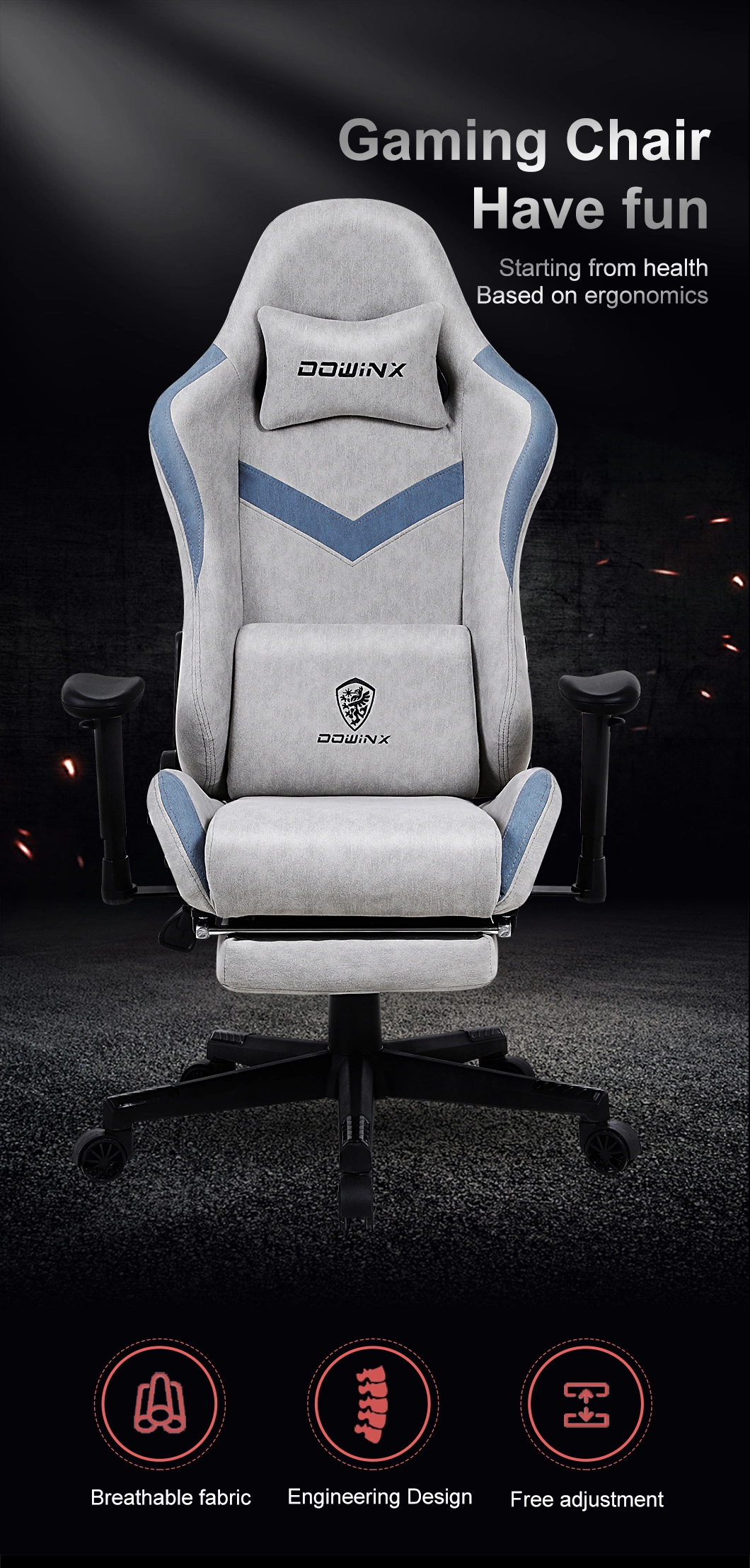 Luxury Reclining Ergonomic PC Gamer Computer Game Chair Racing Gaming Chairs