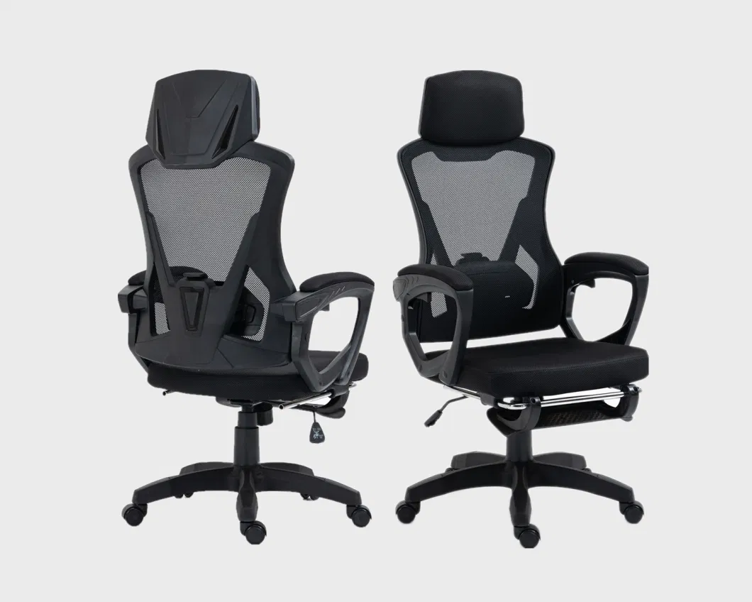 New PP Backrest High Density Mesh Gaming Chair with Footrest Reclining Office Chair