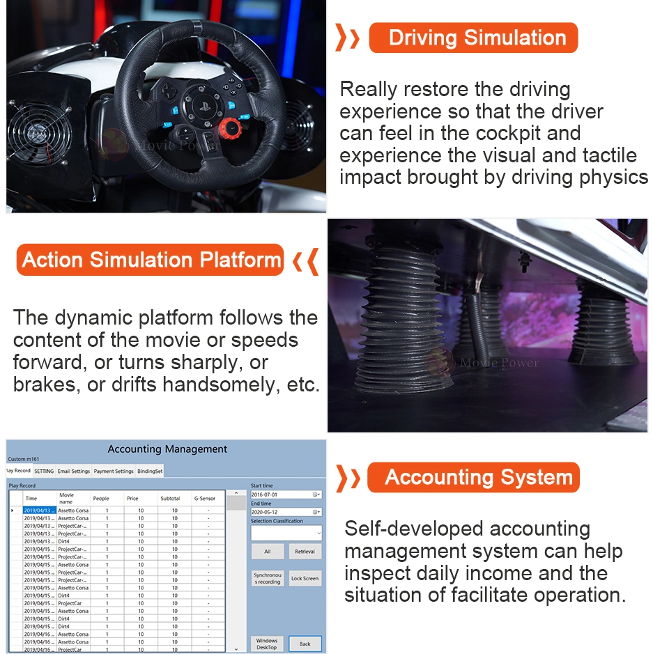 Entertainment Machines Virtual Reality Car Racing Driving Simulator Game Equipment