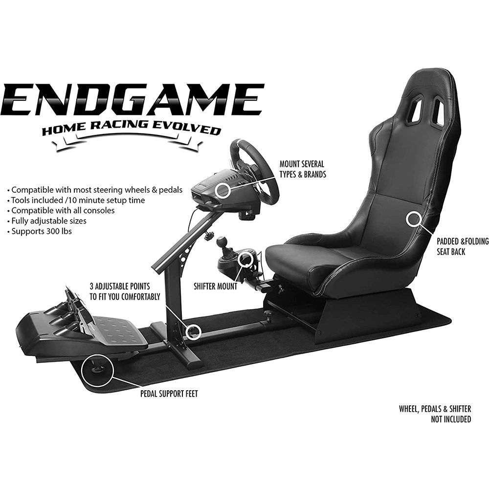 Manufacture OEM ODM Gaming Cockpit Chair Racing Simulator Cockpit Gaming Chair Compatible with Footrest All Consoles