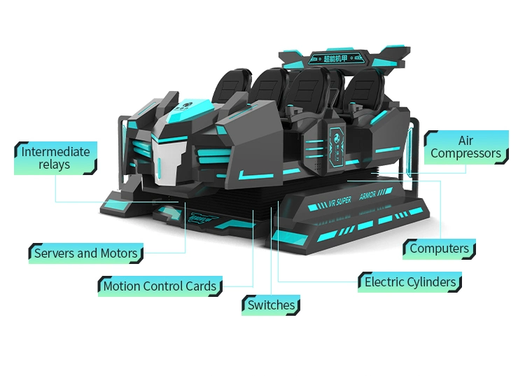 Vr 9d Cinema 6 Seats Chair Simul Gaming Starship