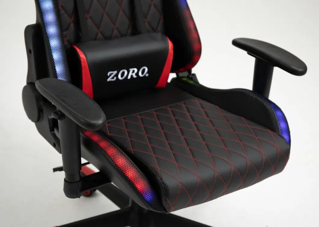 2020 New Design OEM Gamer Lighted Gaming Chair RGB with LED Lights