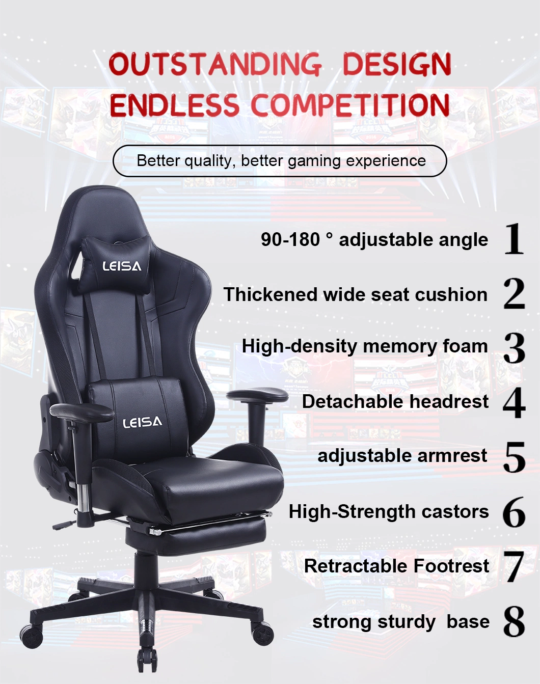 Wholesale Luxury Comfortable Mesh High Back Office Boss Gaming Chair