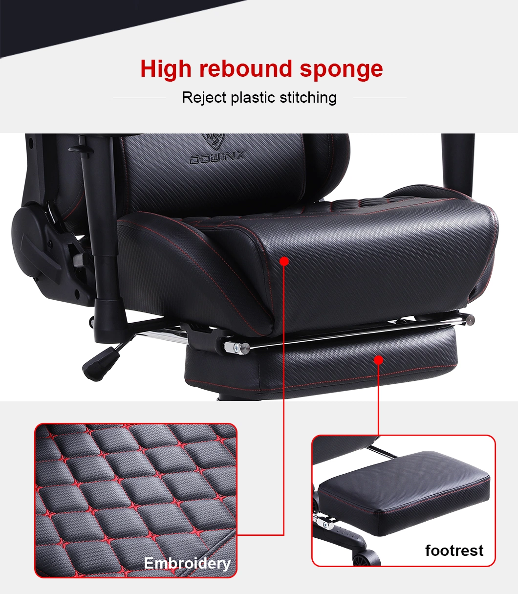 Ergonomic Swivel 180 Degree Reclining Computer Gaming Chair Without Footrest