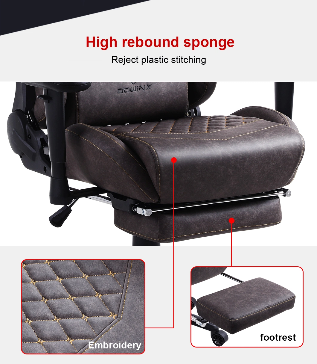 China Manufacturer Adjustable Armrest Ergonomic Swivel Computer Gaming Chair with Customized Logo
