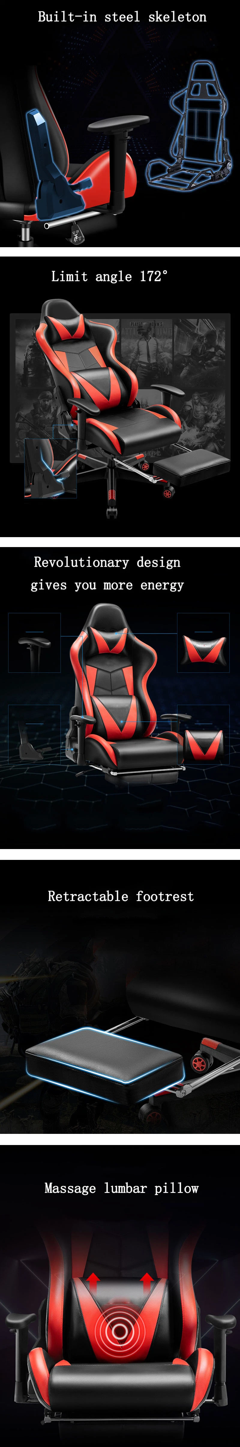 Racing Office PU Akracing Computer Caster The Best Swivel New No Wheels Design Used Genuine Leather X Gaming Chair