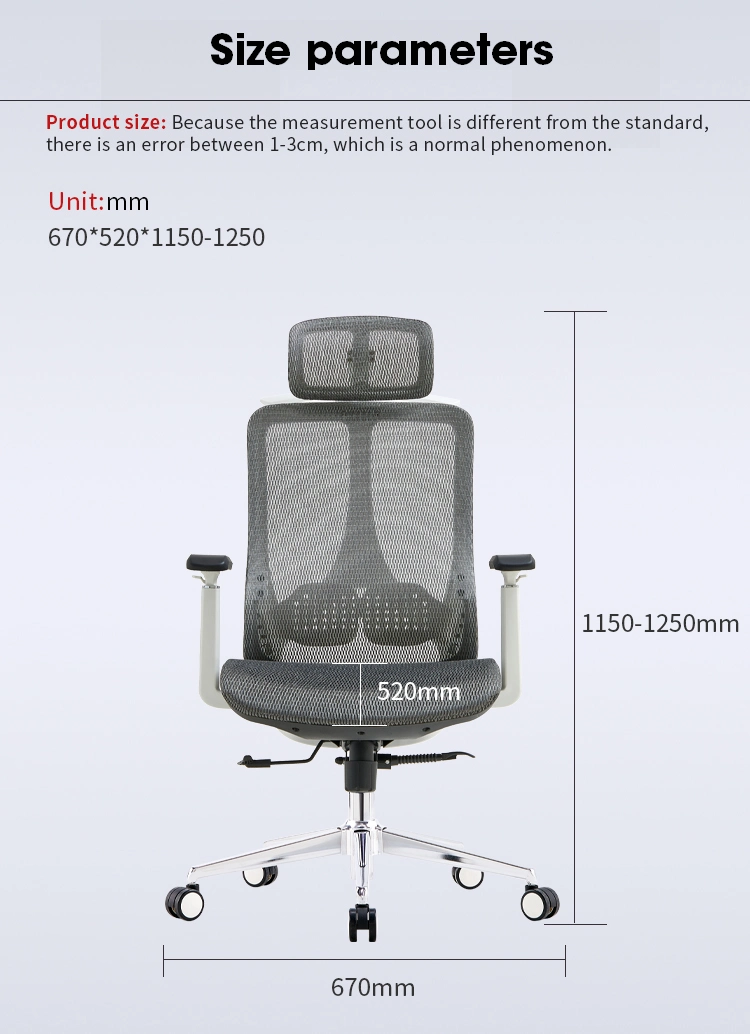 White Frame Gaming Boss Executive Mesh Office High Back Chair