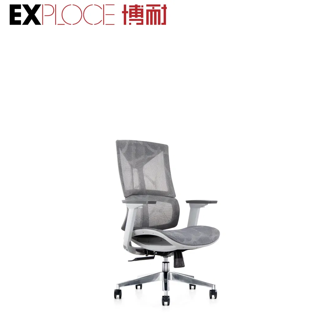 Factory Price Office Furniture High Back Adjustable Revolving Manager Executive Black &amp; Grey Frame Swivel Lift Ergonomic Mesh Fabric Gaming Office Chair