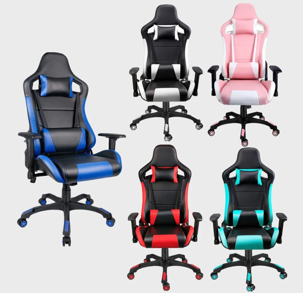 Pink Girls Gaming Chair 350 Kd Nylon Base 2D Armrest Ergonomics Sillas Racing Chair Office Chair