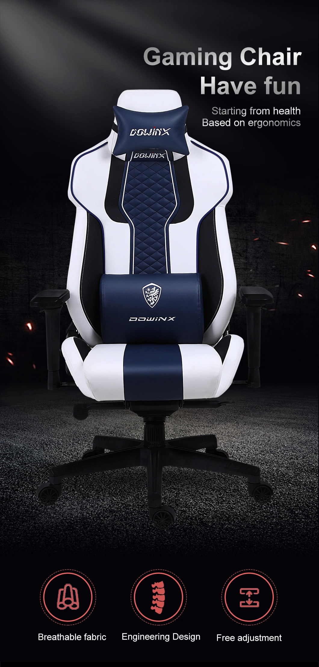 High Quality Custom Gaming Chairs Logo Ergonomic Office Reclining Lounge High Back Gaming Chair with Footrest