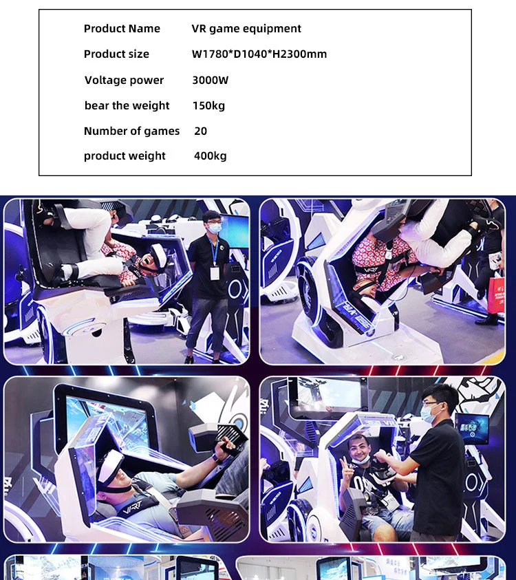 360 Degree Rotation Gaming Simulator Dynamic Virtual 9d Vr Chair Machine